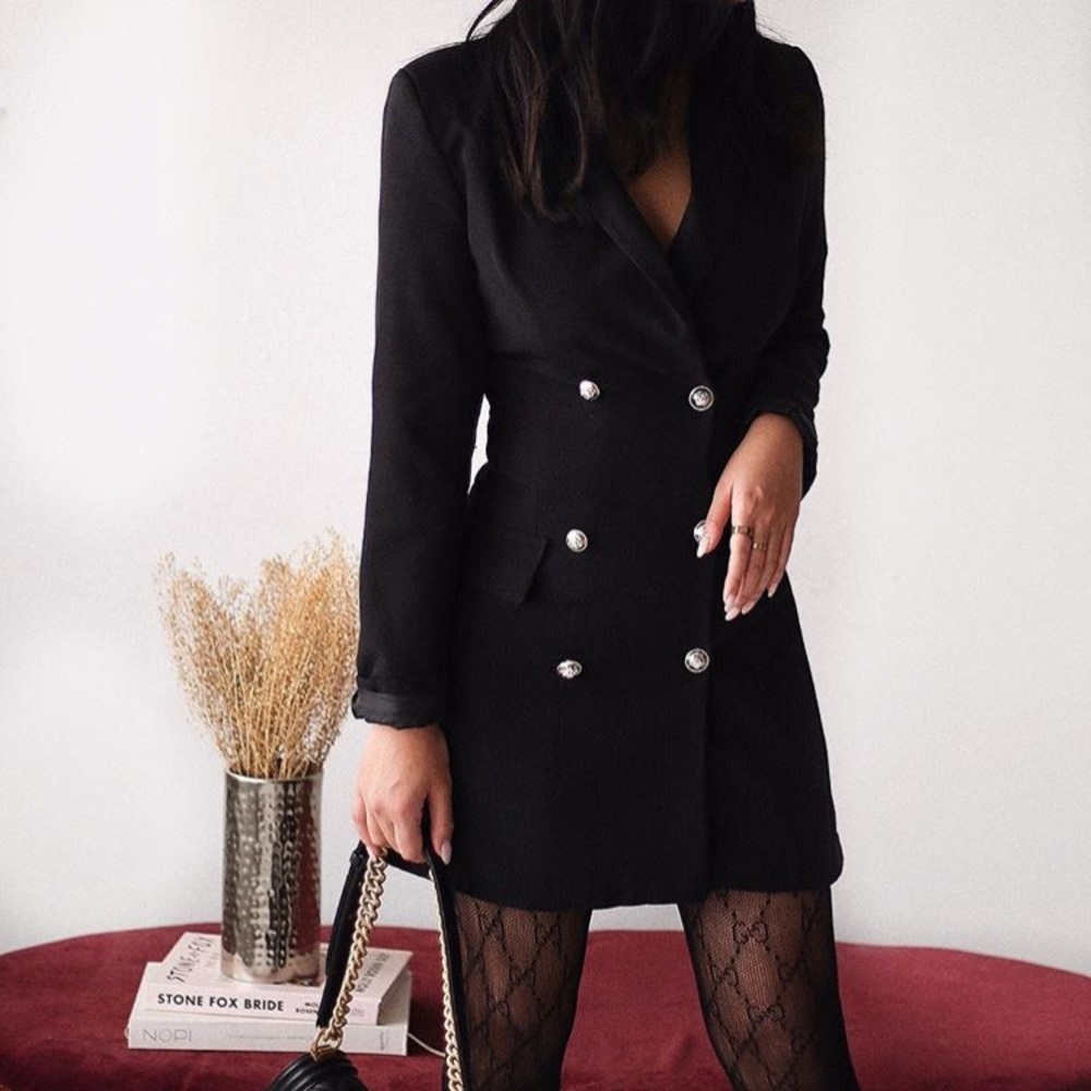 Missy Empire Carly Blazer Tuxedo Mini Dress